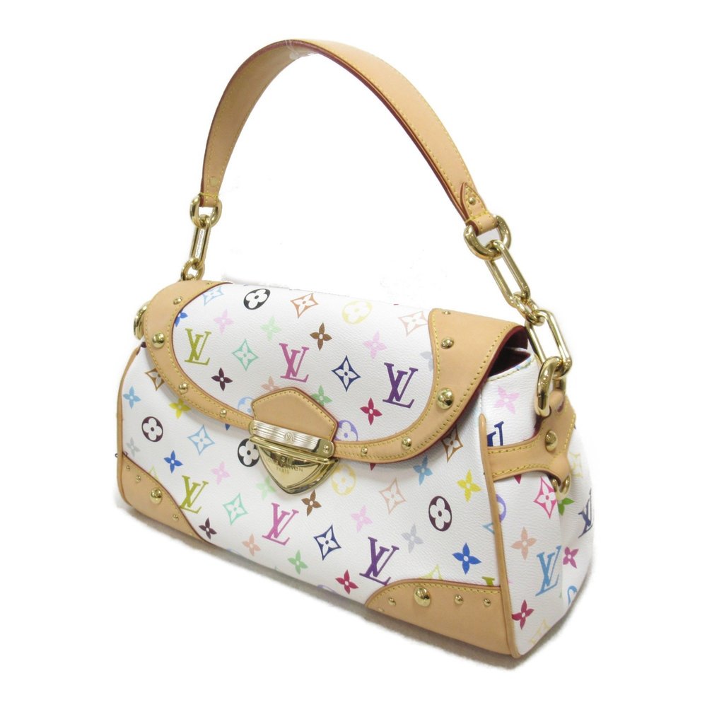 LOUIS VUITTON Beverly MM One Shoulder Bag White Blanc Monogram Multicolore PV... - Picture 3 of 11